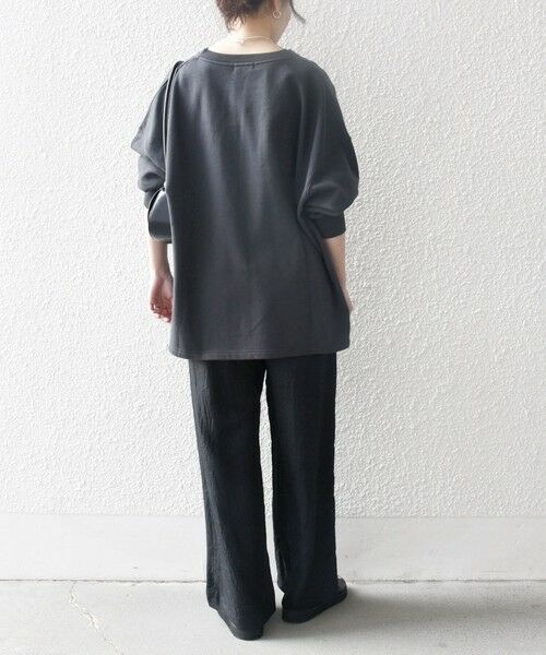 SHIPS / シップス スウェット | 【WEB限定】SHIPS any:〈洗濯機可能〉USAコットン 裏毛 スキッパー ルーズ スウェット | 詳細3