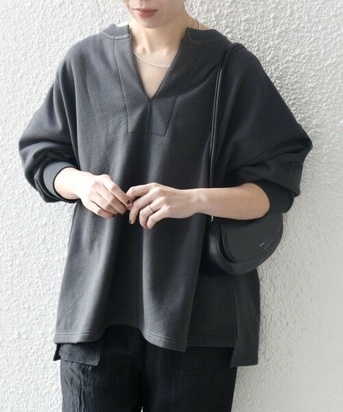 SHIPS / シップス スウェット | 【WEB限定】SHIPS any:〈洗濯機可能〉USAコットン 裏毛 スキッパー ルーズ スウェット | 詳細4