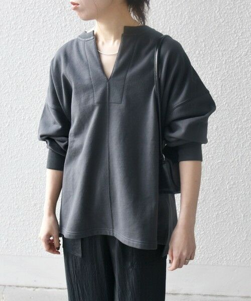 SHIPS / シップス スウェット | 【WEB限定】SHIPS any:〈洗濯機可能〉USAコットン 裏毛 スキッパー ルーズ スウェット | 詳細6