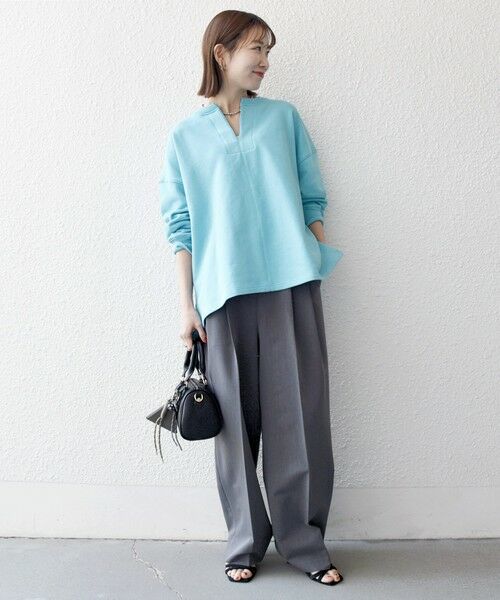 SHIPS / シップス スウェット | 【WEB限定】SHIPS any:〈洗濯機可能〉USAコットン 裏毛 スキッパー ルーズ スウェット | 詳細14