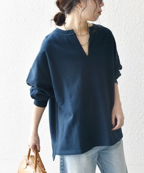 SHIPS / シップス スウェット | 【WEB限定】SHIPS any:〈洗濯機可能〉USAコットン 裏毛 スキッパー ルーズ スウェット | 詳細28