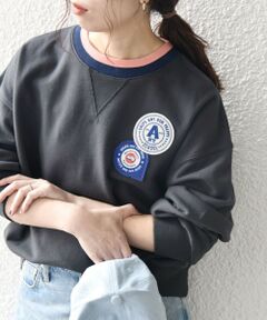 SHIPS / シップス スウェット | SHIPS any:〈洗濯機可能〉USAコットン 裏毛 ワッペン ライン スウェット