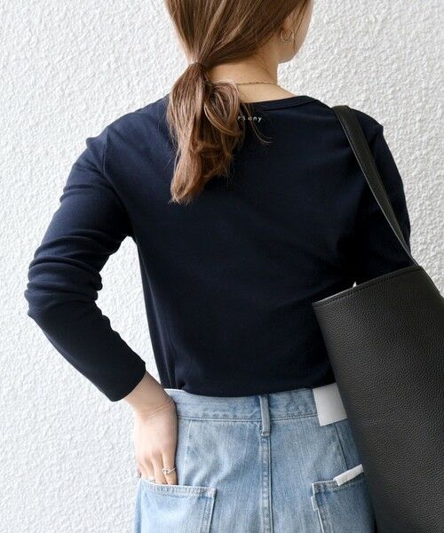 SHIPS for women / シップスウィメン Tシャツ | 《予約》【SHIPS any別注】PETIT BATEAU:〈洗濯機可能〉ロゴ プリント ロン TEE 25SS | 詳細15