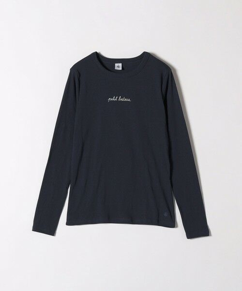 SHIPS for women / シップスウィメン Tシャツ | 《予約》【SHIPS any別注】PETIT BATEAU:〈洗濯機可能〉ロゴ プリント ロン TEE 25SS | 詳細17