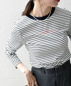 SHIPS / シップス Tシャツ | 【SHIPS any別注】PETIT BATEAU: ロゴ プリント ボーダー ロン TEE
