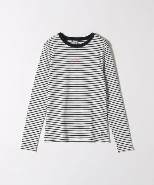 SHIPS for women / シップスウィメン Tシャツ | 《予約》【SHIPS any別注】PETIT BATEAU: ロゴ プリント ボーダー ロン TEE 25SS | 詳細8