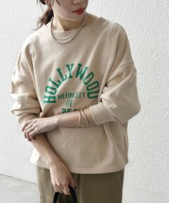 SHIPS / シップス スウェット | 【SHIPS any別注】THE KNiTS: ロゴ ドルマン ショート スウェット