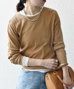 SHIPS / シップス Tシャツ | SHIPS any:〈洗濯機可能〉シアー リブ ロング スリーブ クルーネック TEE