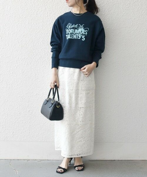 SHIPS for women / シップスウィメン スウェット | 《予約》【SHIPS any別注】THE KNiTS:〈洗濯機可能〉フレンチ ロゴ クルーネック スウェット | 詳細16