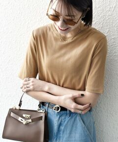 SHIPS / シップス Tシャツ | SHIPS any:〈洗濯機可能〉シアー リブ ハーフ スリーブ クルーネック TEE