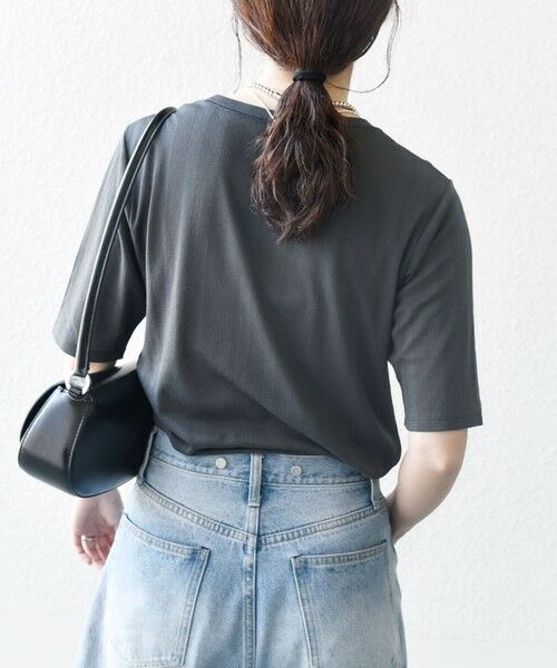 SHIPS / シップス Tシャツ | SHIPS any:〈洗濯機可能〉シアー リブ ハーフ スリーブ クルーネック TEE | 詳細12