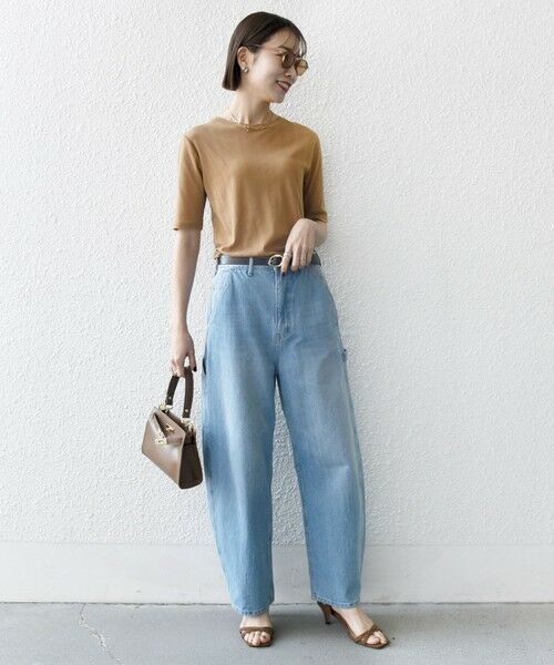 SHIPS / シップス Tシャツ | SHIPS any:〈洗濯機可能〉シアー リブ ハーフ スリーブ クルーネック TEE | 詳細15