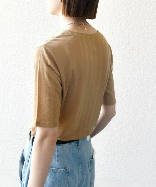 SHIPS / シップス Tシャツ | SHIPS any:〈洗濯機可能〉シアー リブ ハーフ スリーブ クルーネック TEE | 詳細18