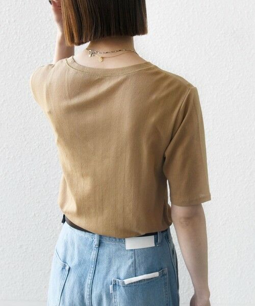 SHIPS / シップス Tシャツ | SHIPS any:〈洗濯機可能〉シアー リブ ハーフ スリーブ クルーネック TEE | 詳細19