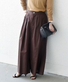 SHIPS / シップス その他パンツ | SHIPS any:〈洗濯機可能〉リネン ミックス タック フレア ワイド パンツ