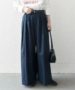 SHIPS / シップス その他パンツ | SHIPS any:〈洗濯機可能〉リネン ミックス タック フレア ワイド パンツ