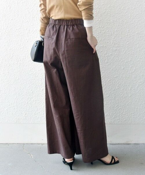 SHIPS / シップス その他パンツ | SHIPS any:〈洗濯機可能〉リネン ミックス タック フレア ワイド パンツ | 詳細6