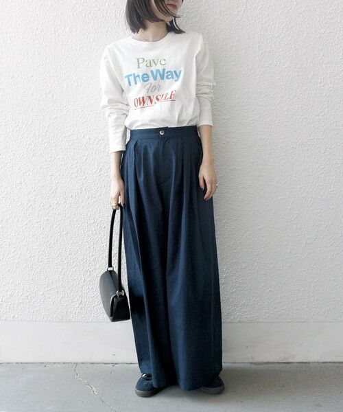 SHIPS / シップス その他パンツ | SHIPS any:〈洗濯機可能〉リネン ミックス タック フレア ワイド パンツ | 詳細17