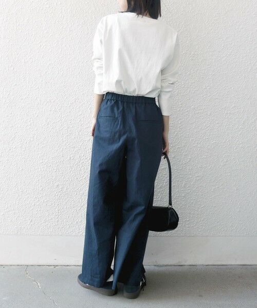 SHIPS / シップス その他パンツ | SHIPS any:〈洗濯機可能〉リネン ミックス タック フレア ワイド パンツ | 詳細18