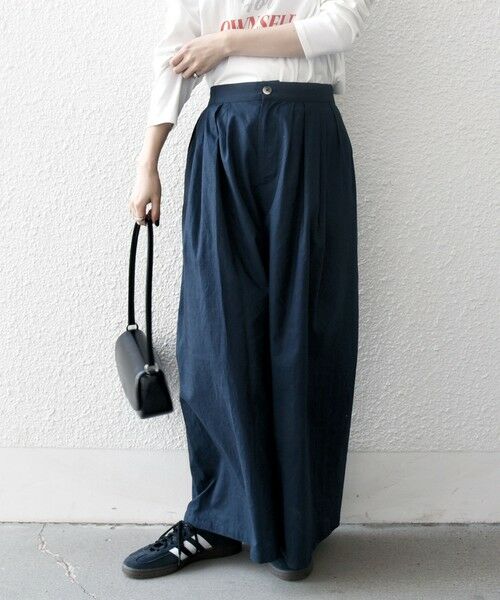 SHIPS / シップス その他パンツ | SHIPS any:〈洗濯機可能〉リネン ミックス タック フレア ワイド パンツ | 詳細19