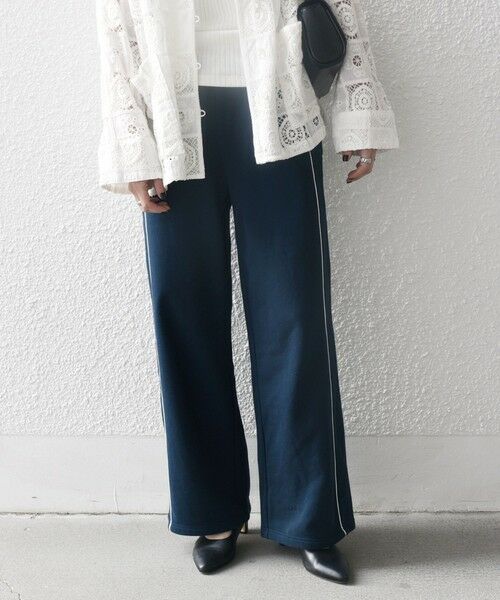 SHIPS for women/シップスウィメン SHIPS any:〈洗濯機可能〉USAコットン 裏毛 サイドライン スウェット パンツ ネイビー ONE SIZE SHIPS for women/シップスウィメン SHIPS any:〈洗濯機可能〉USAコットン 裏毛 サイドライン スウェット パンツ ネイビー ONE SIZE