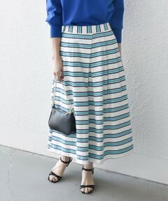 SHIPS / シップス ロング・マキシ丈スカート | SHIPS any:キャンバス ボーダー Aライン スカート