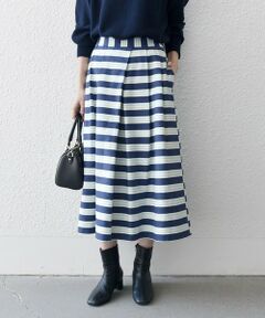 SHIPS / シップス ロング・マキシ丈スカート | SHIPS any:キャンバス ボーダー Aライン スカート