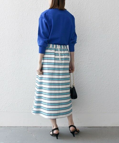 SHIPS / シップス ロング・マキシ丈スカート | SHIPS any:キャンバス ボーダー Aライン スカート | 詳細2