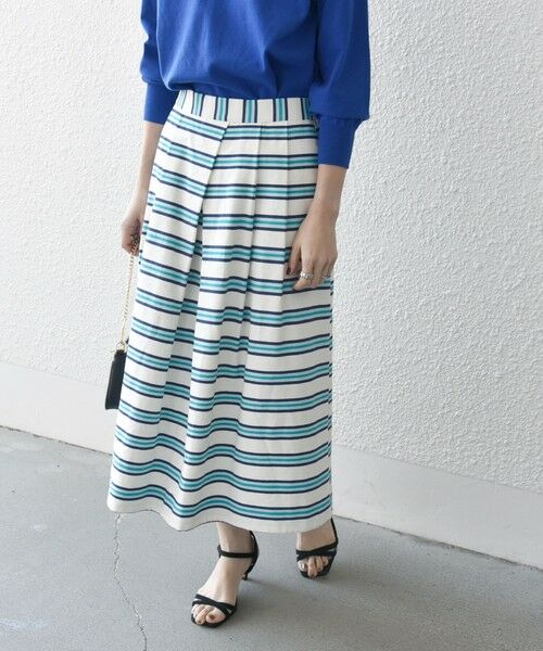 SHIPS / シップス ロング・マキシ丈スカート | SHIPS any:キャンバス ボーダー Aライン スカート | 詳細3