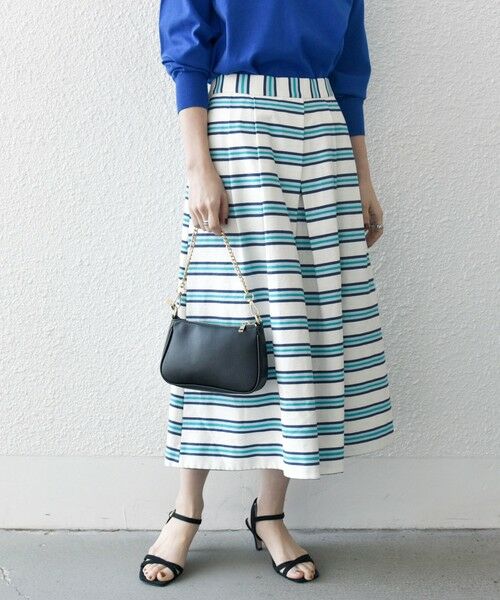 SHIPS / シップス ロング・マキシ丈スカート | SHIPS any:キャンバス ボーダー Aライン スカート | 詳細5