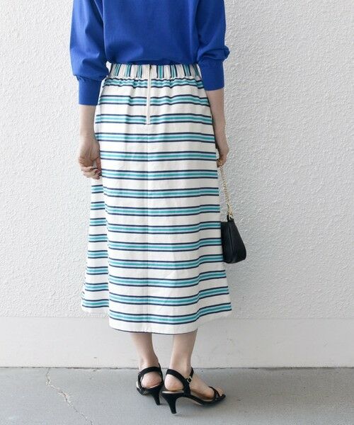 SHIPS / シップス ロング・マキシ丈スカート | SHIPS any:キャンバス ボーダー Aライン スカート | 詳細6