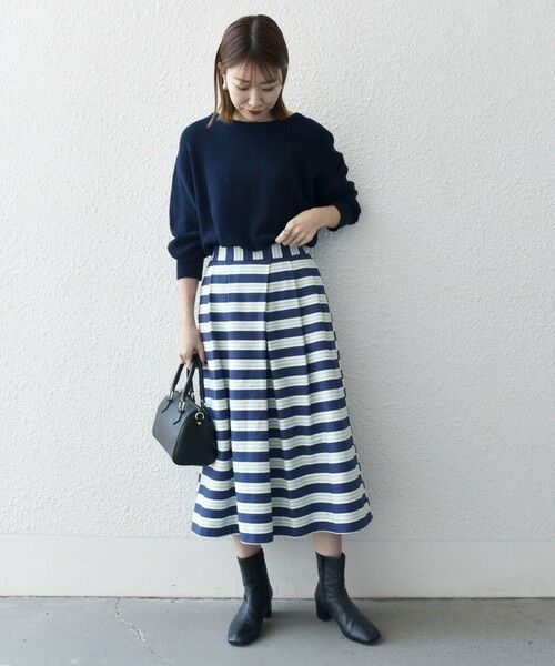 SHIPS / シップス ロング・マキシ丈スカート | SHIPS any:キャンバス ボーダー Aライン スカート | 詳細18