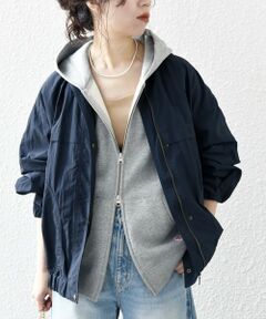 SHIPS / シップス ブルゾン | SHIPS any:〈洗濯機可能〉ナイロン ギャザー ノーカラー コクーン ブルゾン