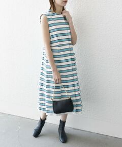 SHIPS / シップス ロング・マキシ丈ワンピース | SHIPS any:キャンバス ボーダー ジレ ワンピース