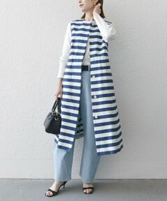 SHIPS / シップス ロング・マキシ丈ワンピース | SHIPS any:キャンバス ボーダー ジレ ワンピース