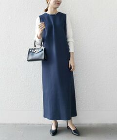SHIPS / シップス ロング・マキシ丈ワンピース | SHIPS any:〈洗濯機可能〉ダブルジャージー ストレート マキシ ワンピース