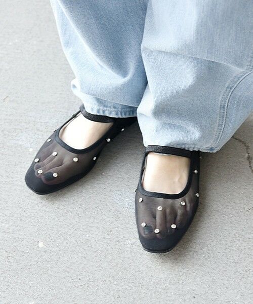 SHIPS / シップス フラットシューズ | 【SHIPS any別注】eblouna: メッシュ クリアドット フラット シューズ | 詳細1