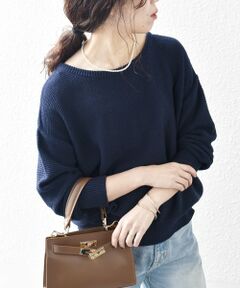 SHIPS / シップス ニット・セーター | SHIPS any: シルク コットン ボートネック ニット プルオーバー