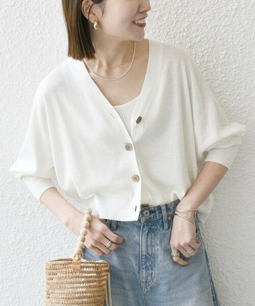 SHIPS / シップス カーディガン・ボレロ | SHIPS any:〈UVカット/手洗い可能〉シアー Vネック カーディガン | 詳細3