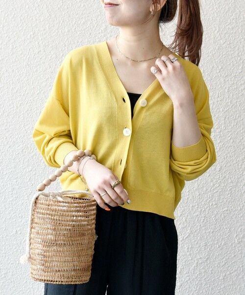 SHIPS / シップス カーディガン・ボレロ | SHIPS any:〈UVカット/手洗い可能〉シアー Vネック カーディガン | 詳細14