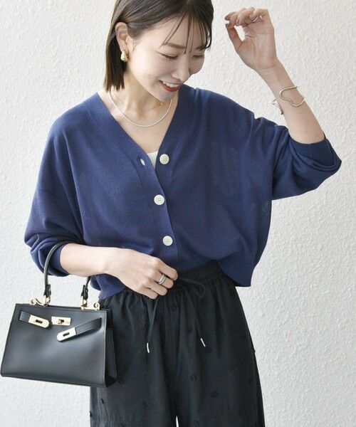 SHIPS / シップス カーディガン・ボレロ | SHIPS any:〈UVカット/手洗い可能〉シアー Vネック カーディガン | 詳細25