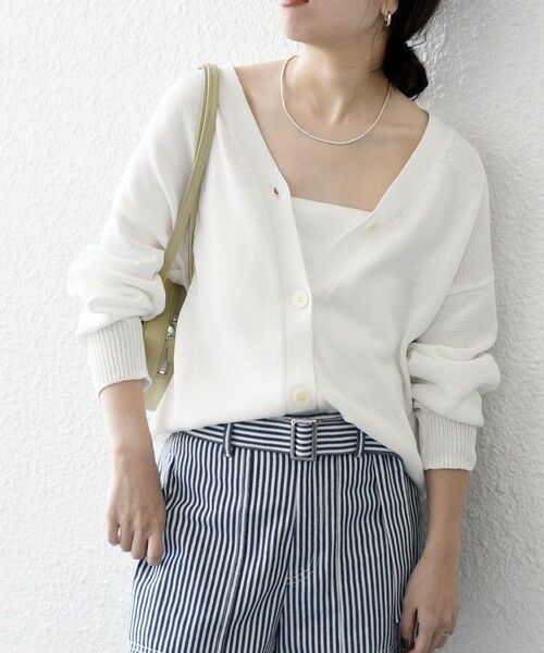 SHIPS / シップス カーディガン・ボレロ | SHIPS any:〈手洗い可能〉バルキー シアー Vネック ニット カーディガン | 詳細3