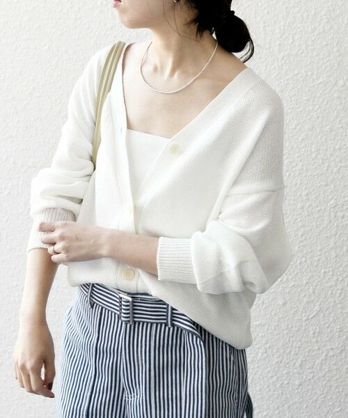 SHIPS / シップス カーディガン・ボレロ | SHIPS any:〈手洗い可能〉バルキー シアー Vネック ニット カーディガン | 詳細5