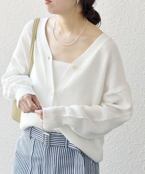 セール】 SHIPS any:〈手洗い可能〉バルキー シアー Vネック