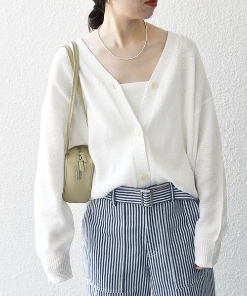 SHIPS for women / シップスウィメン quaranciel:〈手洗い可能〉バルキー Vネック ガウン カーディガン quaranciel:〈手洗い可能〉バルキー Vネック ガウン
