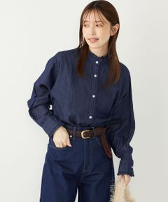 SHIPS / シップス シャツ・ブラウス | SHIPS Colors:〈洗濯機可能〉フリルネック デニム シャツ