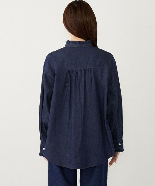 SHIPS / シップス シャツ・ブラウス | SHIPS Colors:〈洗濯機可能〉フリルネック デニム シャツ | 詳細10