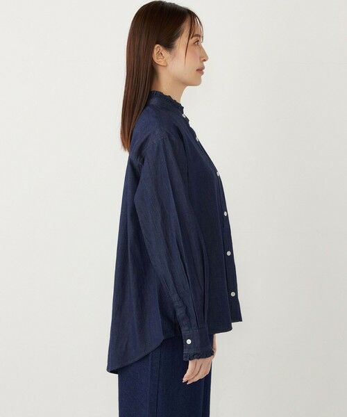 SHIPS / シップス シャツ・ブラウス | SHIPS Colors:〈洗濯機可能〉フリルネック デニム シャツ | 詳細11