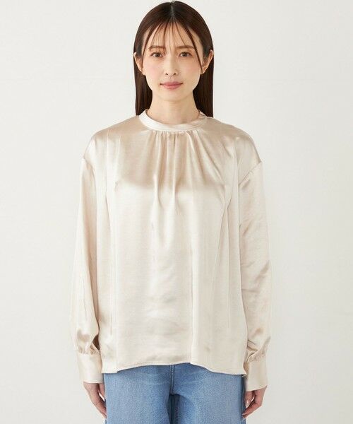 SHIPS / シップス シャツ・ブラウス | SHIPS Colors:〈手洗い可能〉サテン ハイネック タック ブラウス | 詳細8