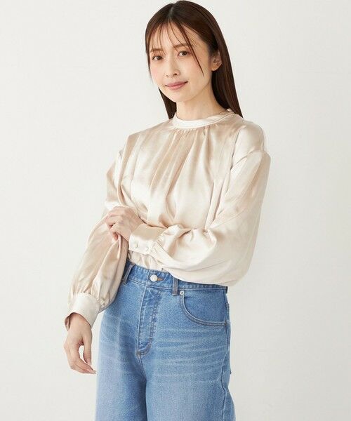 SHIPS / シップス シャツ・ブラウス | SHIPS Colors:〈手洗い可能〉サテン ハイネック タック ブラウス | 詳細13